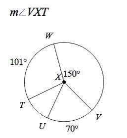 So confusedfind the measure of the central angle indicated.find the me