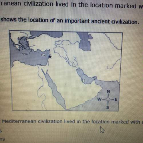 Which ancient mediterranean civilization loved in the location marked with the star a. s