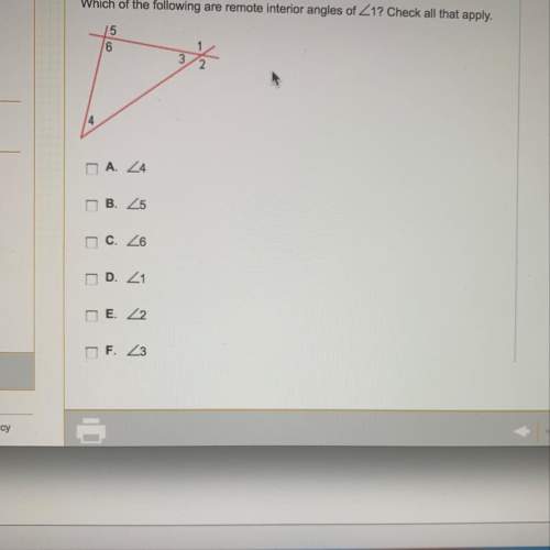 Which of the following are remote interior angles of angle 1