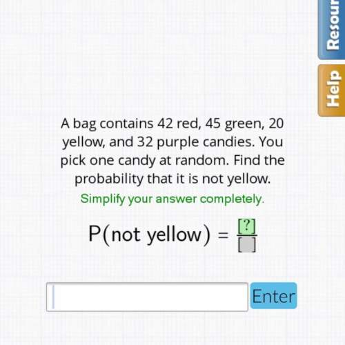 Abag contains 42 red 45 green 20 yellow and 32 purple candies you pick one candy at random find the