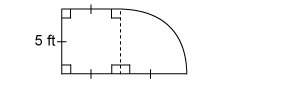 This figure consists of a square and a quarter circle. what is the perimeter of this fig