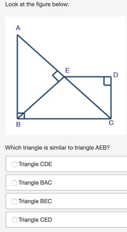 Which triangle is similar to triangle aeb?