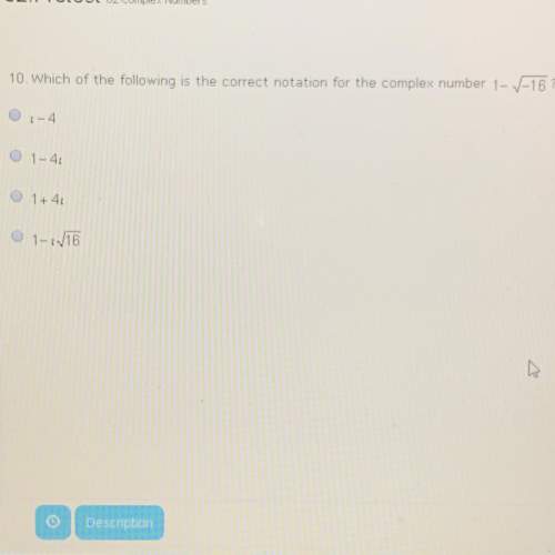 Which of the following is the correct notation for the complex number