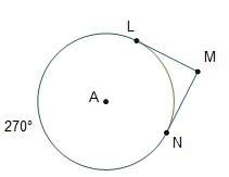 Hurry ! 20 pts. in the diagram of circle a, what is m∠lmn?