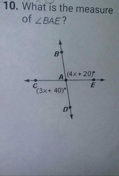 What is the measure of angle bae?
