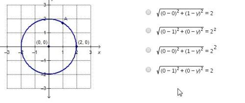 Point a lies on the circle and has an x-coordinate of 1. which is the correct calc