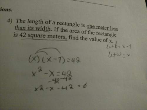So i solved this thing up to the point where i have x^2-x-42=0 but i have no idea how to find x from