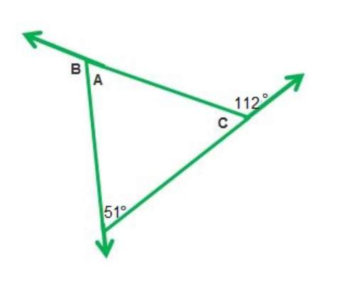 What is the sum of the measures of the exterior angles of this triangle?