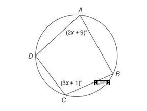 Quadrilateral abcd  is inscribed in a circle. what is the measure of angle a?
