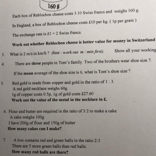 Need to know how to work out question 4