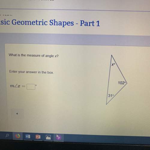 What is the measure of angle x enter in the box