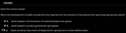 Why is the development of seeds considered to be important for the evolution of land plants from spo