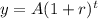 y=A(1+r)^t