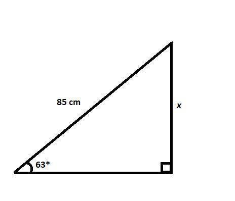 Nthis triangle, what is the value of x?  enter your answer, rounded to the nearest tenth, in the box