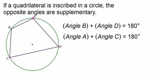 Quadrilateral abcd is inscribed in this circle. what is the measure of angle a?