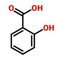 How does the structure of salicylic acid differ from that of benzoic acid?