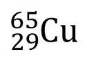 Give the nuclide symbol for an atom that has mass number 64 and 35 neutrons.