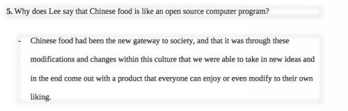 Why does lee say that chinese food is like an open source computer program?
