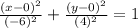 \frac{(x-0)^{2} }{(-6)^{2}}+\frac{(y-0)^{2} }{(4)^{2} }=1