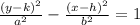 \frac{ (y - k)^{2} }{ a^{2} } - \frac{ (x - h)^{2} }{ b^{2} } = 1