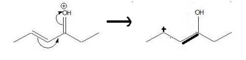 Draw the resonance structure indicated by the curved arrows include lone pairs in your answer