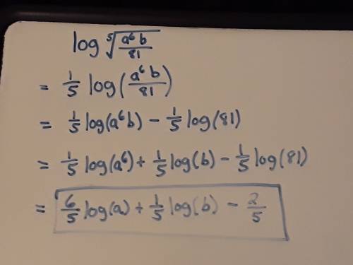 Qf q7.) use properties of logarithms to expand the logarithmic expression as much as possible. evalu