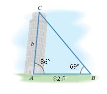 The leaning tower of pisa in italy makes an angle of 86 degrees with the ground. a person standing o