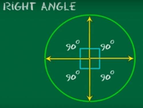 Describe the type of angles formed when you divide a circle into 4 equal parts