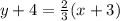 y+4 = \frac{2}{3}(x+3)