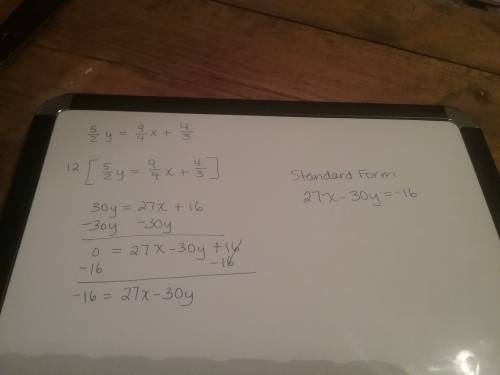 Remeber you cant use !   give me the standard form of this equation.