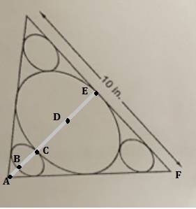 Design amanda wants to make this design of circles inside an equilateral triangle. a. what is the ra