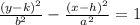 \frac{ (y-k)^{2} }{ b^{2} } -  \frac{ (x-h)^{2} }{ a^{2} }  = 1