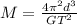 M = \frac{4\pi ^2d^3}{GT^2}
