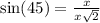 \sin(45\degree)=\frac{x}{x\sqrt{2} }