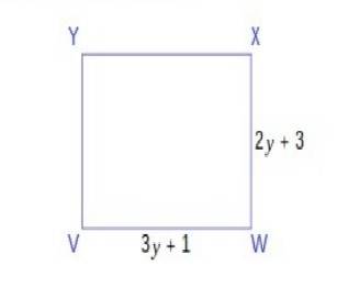 The perimeter of the rectangle below is 90 units. find the length of side vy . write your answer wit