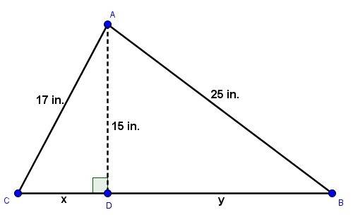 Find the area of the triangle. (round to the nearest whole number)