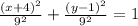 \frac{(x+4)^{2}}{9^{2}} + \frac{(y-1)^{2}}{9^{2}} =1