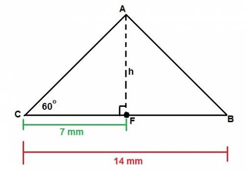 Pyramid abcde is a square pyramid. what is the lateral area of pyramid abcde ?  49√3 mm² 98√3 mm² 19