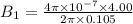 B_1= \frac{4\pi\times10^{-7}\times4.00}{2\pi \times 0.105}