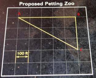 According to the diagram what is the approximate perimeter of the proposed petting zoo