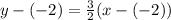y-(-2)=\frac{3}{2}(x-(-2))