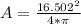 A= \frac{ 16.502^{2}}{4* \pi }