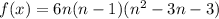 f(x)=6n(n-1)(n^2-3n-3)