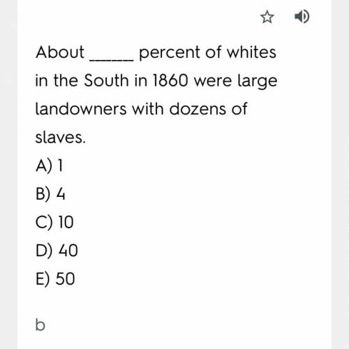 Percentage of whites who were large landowners with dozens of slaves