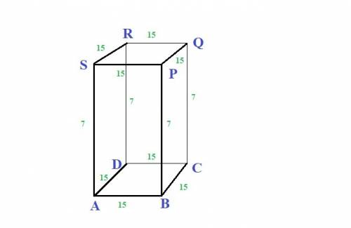 The perimeter of the base of a regular quadrilateral prism is 60 cm, the area of one of the lateral