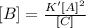 [B]=\frac{K'[A]^2}{[C]}