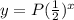 y=P(\frac{1}{2})^x