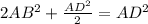 2AB^2 + \frac{AD^2}{2} = AD^2