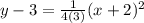 y-3=\frac{1}{4(3)}(x+2)^2