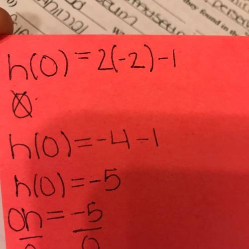 H(x)=2x-1,find the prouduct h(0)•h(-2)